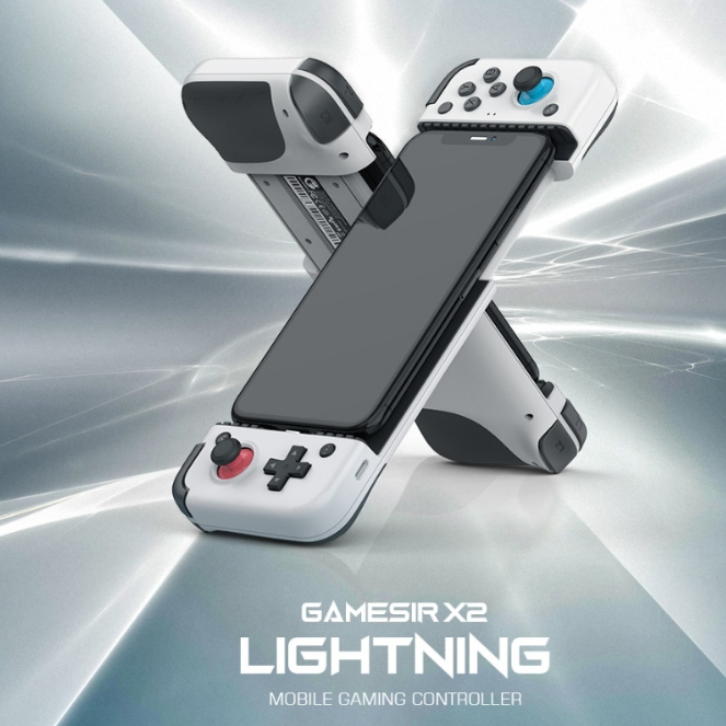 GameSir X2 Mobile Gaming  Lightning version จอยเกมมือถือ Gamesir X2 Lightning- สีขาว อุปกรณ์เสริมสำหรับมือถือ.