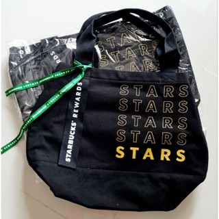 กระเป๋า Starbucks rewards tote bag สีดำ ของแท้ มือ 1