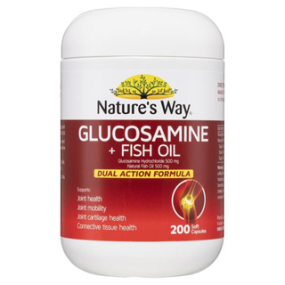 Natures Way Glucosamine + Fish Oil 200 Soft Capsules