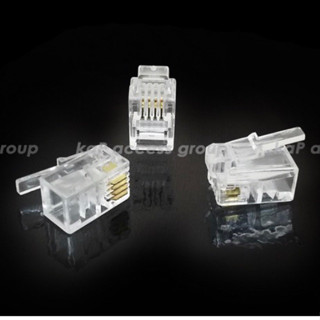 RJ10,RJ9 4P4C SOCKET หัวเล็ก สำหรับเข้าหัวสายสัญญาณ