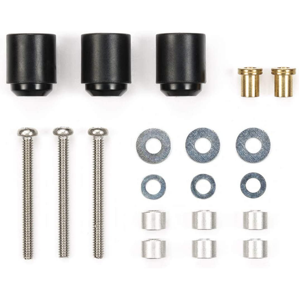 พิงราง/ค้ำราง สีดำ <Tamiya 15528 - High Mount Tube Stabilizer Set, Black>