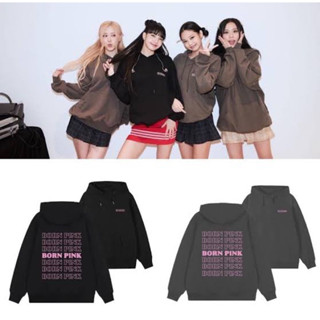 Blacpink Worltour Hoodieสีดำ แบบ4สาวใส่