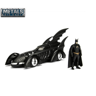 โมเดลรถของเล่น  Jada Toys No.98036 Batman Forever Batmobile &amp; Batman Figure  1:24   รถเหล็กพร้อมฟิกเกอร์