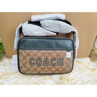 💼💚NEW 🆕Coach graham crossbody สีเขียว/น้ำตาล ทูโทน เท่ห์มาก สะพายชายAdjustable strap with 25" drop for shoulder