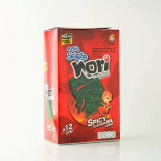 ซีลีโกะ Nori สาหร่ายทอด รส สไปซี่ / 1 กล่อง มี 12 แผ่น (ขนาด 38.4 กรัม)