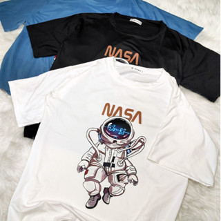 SALE เสื้อยืดวัยรุ่น ลายนาซ่า NASA เสื้อแขนสั้น คอกลม สไตล์เกาหลี คู่รักสวมใส่ได้ เสื้อคู่ชายหญิง