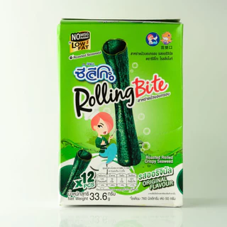 ซีลีโกะ Rolling Bite สาหร่ายม้วนอบกรอบ รสออริจินัล 12 ซอง / กล่อง (ขนาด 33.6 กรัม)