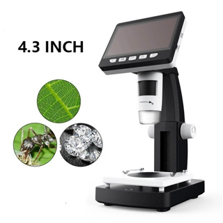 พร้อมส่ง กล้องจุลทรรศน์ 4.3 LCD ดิจิตอล 306 Desktop Microscope 1080P 1000x แว่นขยายกล้อง