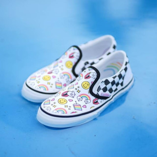 [ของแท้ ส่งฟรี จากไทย] รองเท้าเด็ก VANS KIDS SLIP-ON FLOUR SHOP