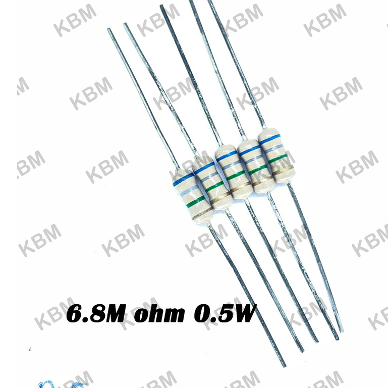 Resistor ตัวต้านทาน 6.8M ohm 0.25W 0.5W 1W 2W 7.5M ohm 0.25W 8.2M ohm 0.25W