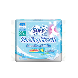 SOFY Cooling Fresh Super Slim0.1 Wing 25cm. ผ้าอนามัย 7pcs