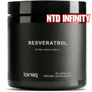 ลด80% นำเข้า🇺🇸 Exp10/23 Toniiq Ultra High Purity Resveratrol Capsules 98% Trans Resveratrol 60 Capsules