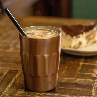 Tyeso แก้วกาแฟ แก้วเก็บอุณหภูมิ แก้วสแตนเลส304 400ml/500ml ของแท้100%