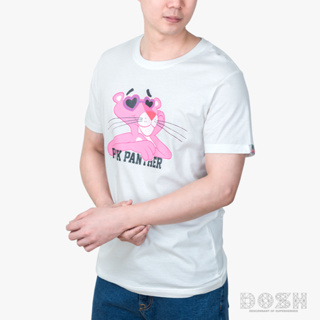 DOSH UNISEX T-SHIRTS PINK PANTHER เสื้อยืดคอกลม แขนสั้น ผู้ชาย-ผู้หญิง 9DPPMT5010-OW