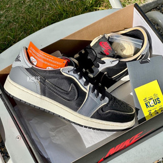 Jordan 1 Retro Low OG EX Black and Smoke Grey แท้ 100%