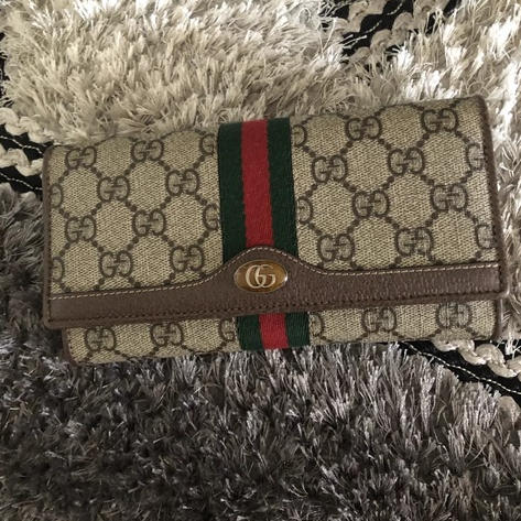 Gucci แบบใหม่ Ophidia series GG กระเป๋าสตางค์แบบยาว Zumi series GG Marmont คุณผู้หญิง กระเป๋าถือ ของแท้ 100%