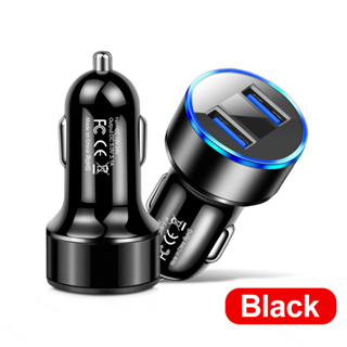 ที่ชาร์จแบตในรถ USB 2 ช่อง ชาร์จเร็ว port car charger รถยนต์ รถบรรทุก เหมาะพกพา ไม่เกะกะในรถ