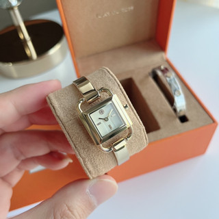 🎀 (สด-ผ่อน) นาฬิกาสีทอง พสายกำไล TBW7257 Tory Burch PHIPPS GOLD TONE STAINLESS STEEL BRACELET WATCH