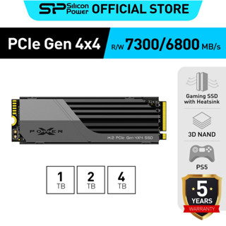 Silicon Power XS70 NVMe PCIe 4.0 M.2 SSD, Read 7,300 MB/s Write 6,800MB/s 3D NAND สำหรับ PC และ PS5