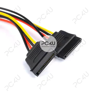 สายแปลงไฟ Sata 1ออก2 ทองแดงเส้นใหญ่ 20AWG