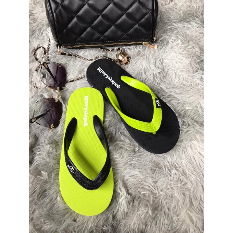 รองเท้าแตะทูโทน“โทนดำ” ( แบบหนีบ )