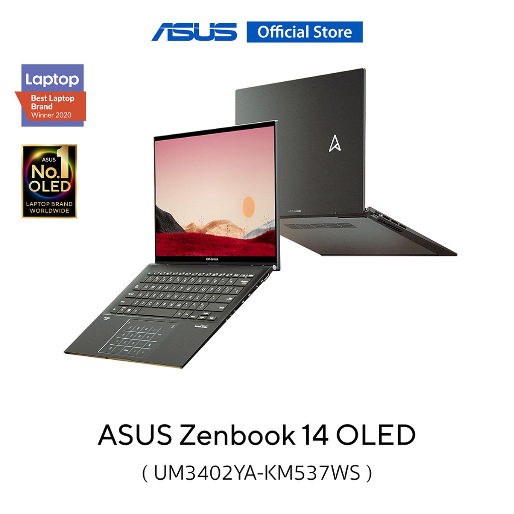 ASUS Zenbook 14 OLED (UM3402YA-KM537WS), 14.0 inch 2880 x 1800 OLED, AMD Ryzen™ 5 7530U, 16GB LPDDR4