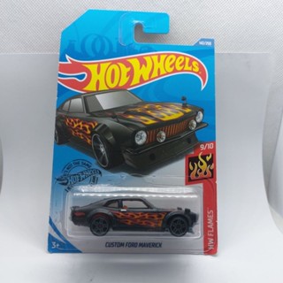 รถเหล็ก Hotwheels CUSTOM FORD MAVERICK ลายไฟ (ib27)