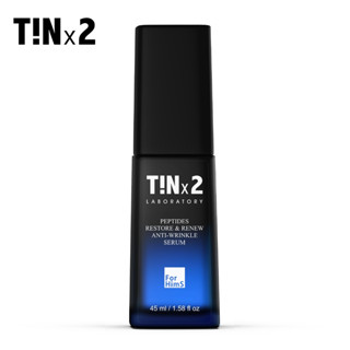 TINx2 PEPTIDES RESTORE &amp; RENEW ANTI-WRINKLE SERUM 45ml. / TINx2 เพปไทด์ รีสโตร์ แอนด์ รีนิว แอนตี้-วริงเคิล เซรั่ม 45มล.