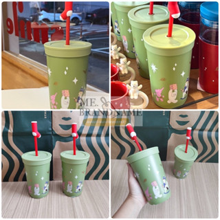 ของแท้ Starbucks holiday hobby toy cold cup แก้วสตาบัคส์สีเขียว 💚💚 ป้ายแท็กเกาหลี 🇰🇷