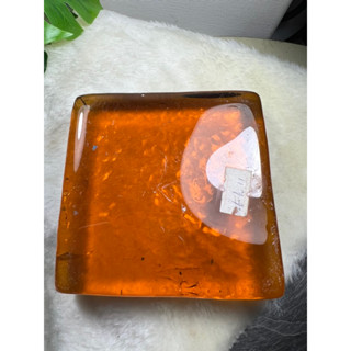 Glass block yellow 0.683 gram 4x4inch