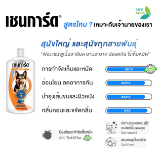 Chaingard แชมพูสุนัข เชนการ์ด ขนาด 350ml ช่วยกำจัดเห็บหมัดสุนัข ลดกลิ่นสาบ มีให้เลือก 5 สูตร