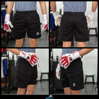 EGO SPORT EG712 / EG713 กางเกงผู้รักษาประตู ขาสั้น / ขายาวจั้ม มีซัพพอตกันกระแทกด้านข้าง สีดำ