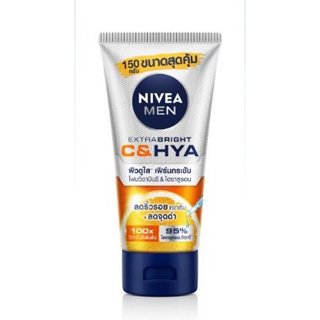 (150 กรัม) NIVEA MEN EXTRA BRUGHT C&amp;HYA VITAMIN FOAM นีเวีย เมน เอ็กซิตร้า ไบรท์ ซี แอนด์ ไฮยา โฟมล้างหน้า 150 กรัม