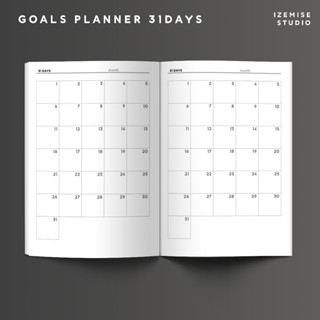 สมุดจดบันทึก 31DAYS GOAL PLANNER