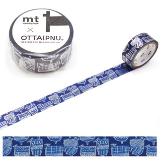 mt masking tape perch (MTOTTA10) / เทปตกแต่งวาชิ รุ่น Foil stamping ลาย perch แบรนด์ KAMOI mt masking tape ประเทศญี่ปุ่น