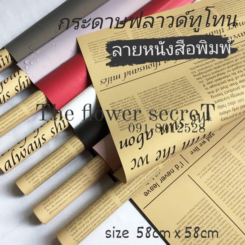 [พร้อมส่ง] ||ส่ง10-.|| กระดาษฟลาวด์ ลายกระดาษหนังสือพิมพ์