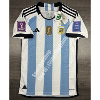 [Player] -  เสื้อฟุตบอล ทีมชาติ Argentina Home 3 Stars อาร์เจนตินา เหย้า 3 ดาว เกรดนักเตะ พร้อมอาร์มแชมป์ฟุตบอลโลก ปี 20