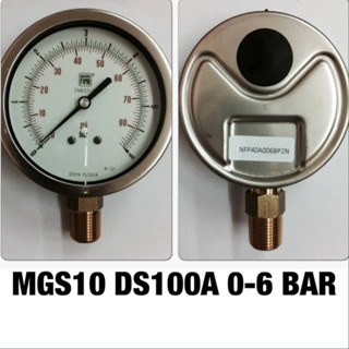 "NUOVA FIMA" Pressure gauge เกจวัดแรงดัน ขนาดหน้าปัด4"  เกลียวลงล่าง1/2"NPT