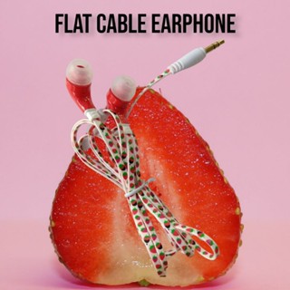 หูฟังน่ารักFLAT CABLE EARPHONEราคาถูก หูฟังญี่ปุ่น หูฟังแฟชั่น หูฟังน่ารัก#JP01