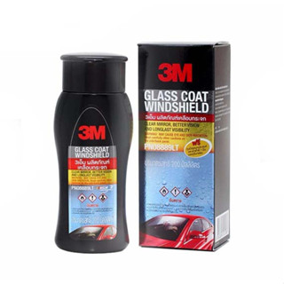 3M ผลิตภัณฑ์เคลือบกระจกป้องกันหยดน้ำเกาะ ปริมาตรสุทธิ 200 ml. 3M Glass Coat Windshield