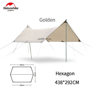 Naturehike NH20TM006 ทาร์ป Girder Shelter Tarp hexagon 3*4.38m