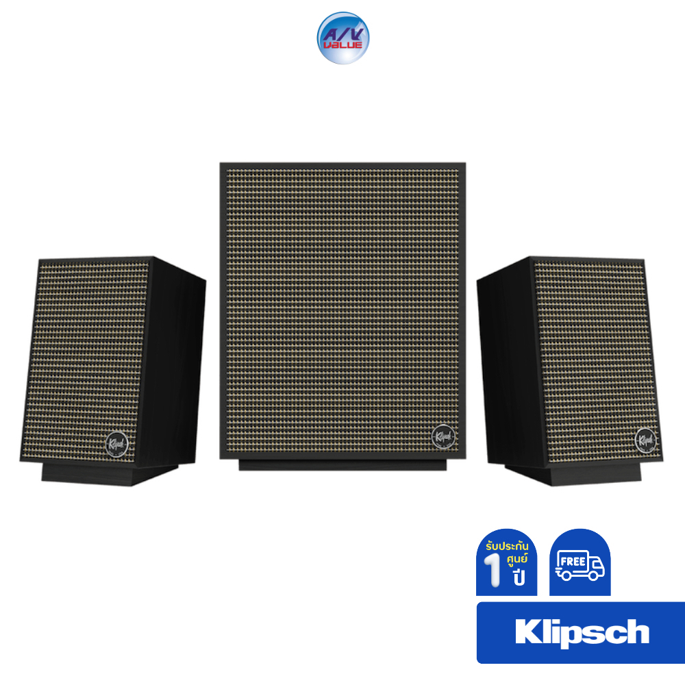 KLIPSCH PROMEDIA Heritage 2.1 Multimedia Speaker System (Black Ash)