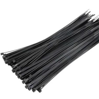 CABLE TIE เข็มขัดรัดสายไฟ ขนาด 10 นิ้ว สีดำ 100 เส้น สายรัดวัสดุอุปกรณ์ เคเบิ้ลไทร์ หนวดกุ้ง สีดำ