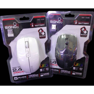 MOUSE Wireless 2.4Ghz SIGNO # WM-120 (Silent Click/Recharge)