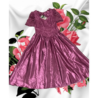 Alfred Angelo เดรสวินเทจออกงานสีชมพูกลีบบัว ผ้าไหมสังเคราะห์ งานเมกา