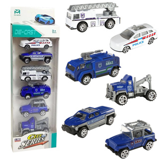 ProudNada Toys ของเล่นเด็ก รถตำรวจ 6 คัน 1:50 XINGXIN SIMULATION DIE-CAST CAR MODEL NO.368