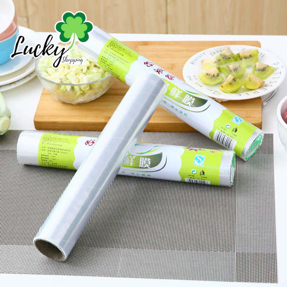Luckyshop ฟิล์มห่ออาหาร ฟิล์มห่อ พลาสติกแรปอาหาร พลาสติกห่ออาหาร 20*30