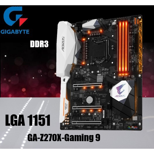 1151 MAINBOARD (เมนบอร์ด) GIGABYTE GA-Z270X-Gaming 9/DDR4