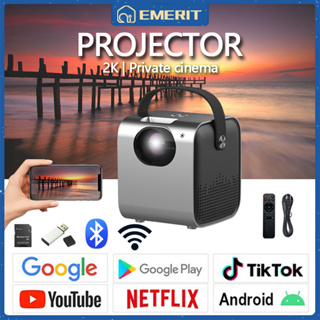 Projector 2K โปรเจคเตอร์วันเกิด โปรเจคเตอร์ โปรเจคเตอร์มินิ เชื่อมต่อมือถือหรือ คอมฯได้ โฮมเธียเตอร์ ชุดโฮม