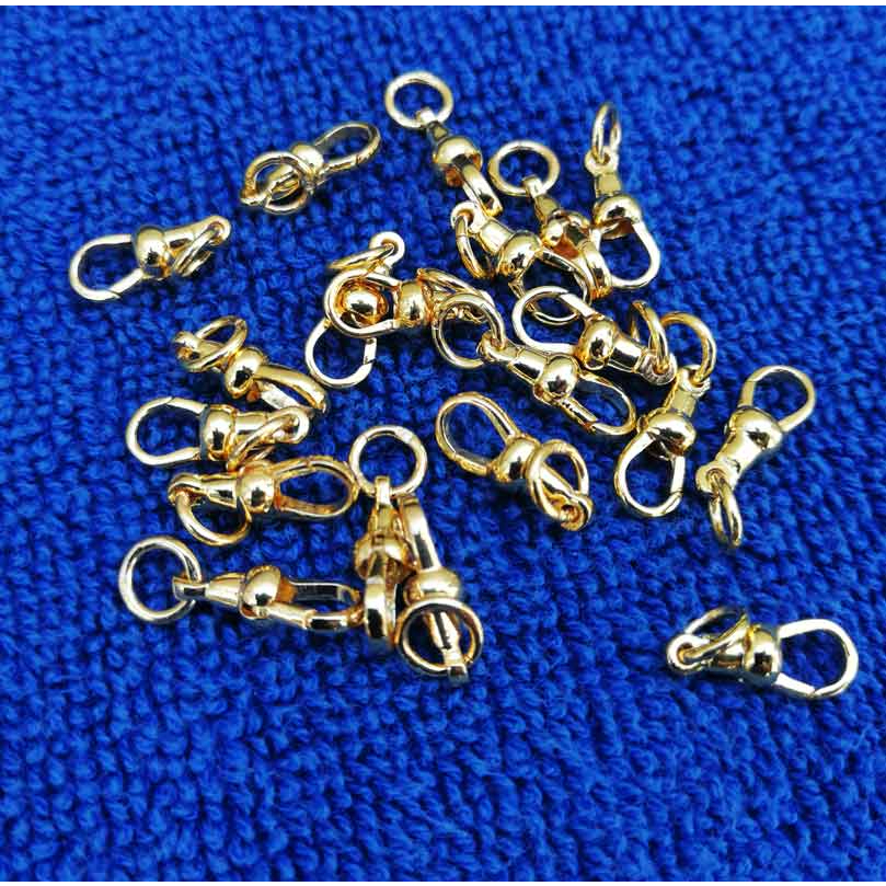 SLG008 ก้ามปูสปริงทองแท้ 9K ตอกโค๊ต 375 ขนาด 1.8 cm สำหรับร้อยสร้อย สร้อยคอ สร้อยข้อมือ พระเครื่อง ส